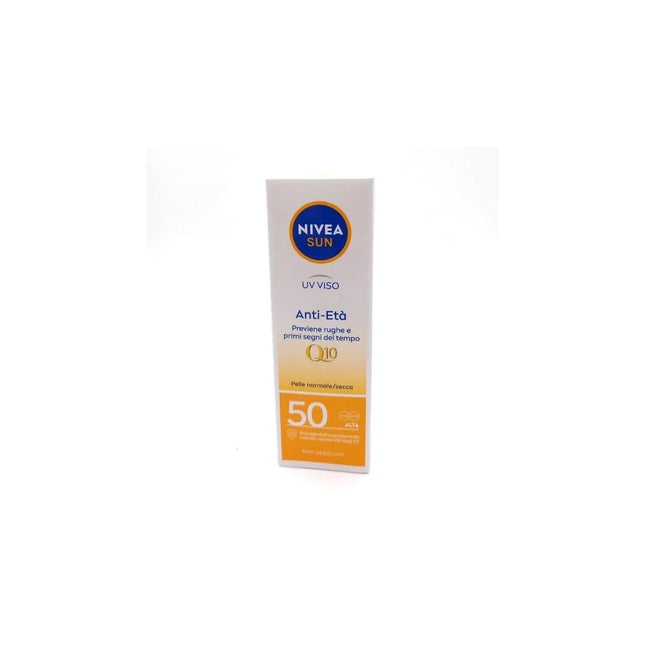 Nivea Sun Facial Uv Q10 Antiedad Sfp50 Unisex, 50 ml