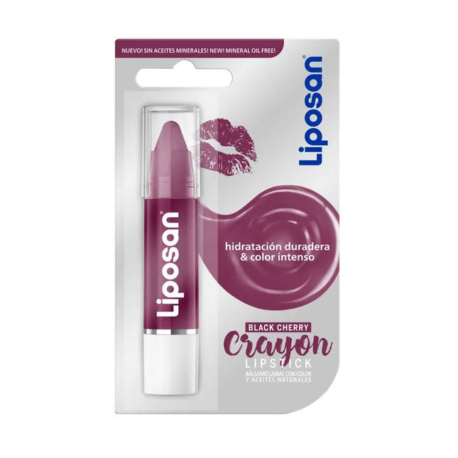 Liposan Crayon Lip Balm With Colour Black Cherry Unisex