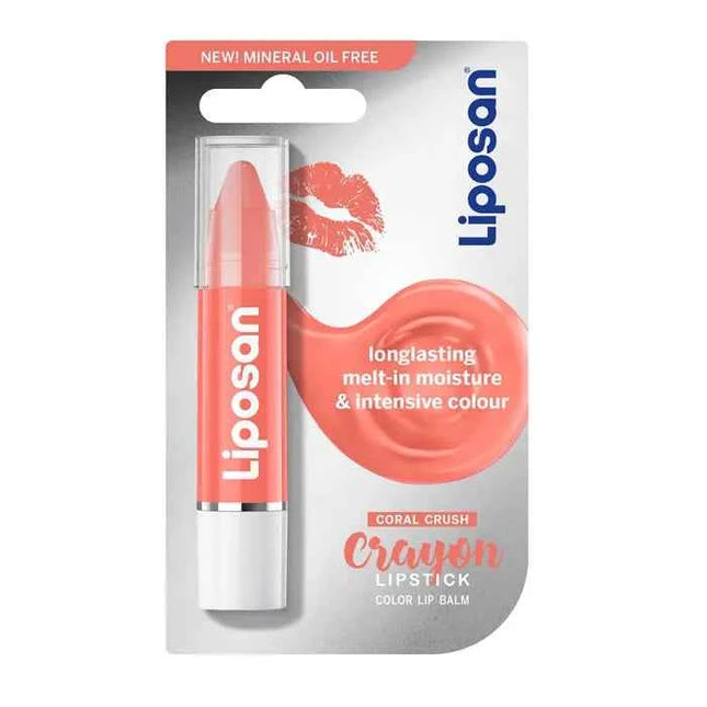 Liposan Crayon Lip Balm With Colour Coral Unisex