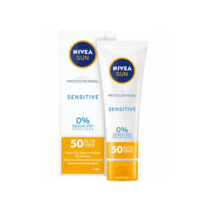 Nivea Sun Facial Sensitive Spf50 Unisex, 50 ml