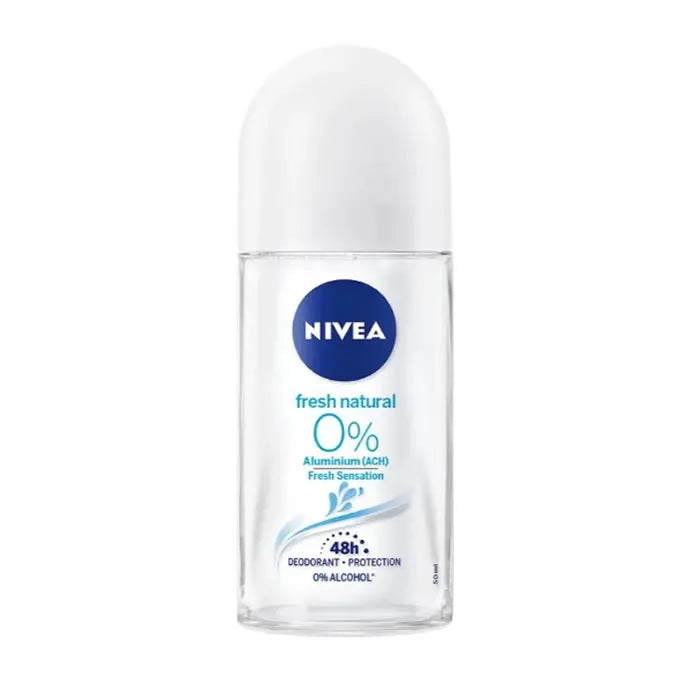 Nivea Fresh Natural 0% Roll On – Deodorant Unisex, 50 ml