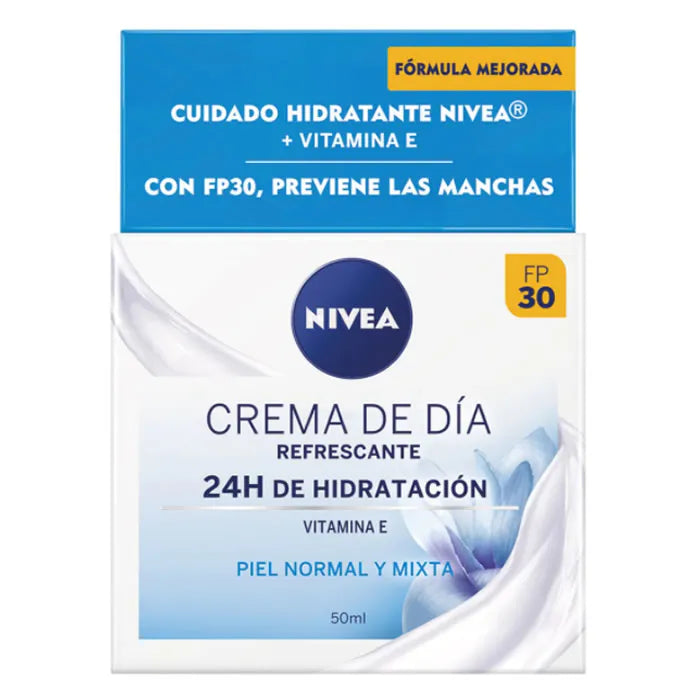 Nivea Cuidado De Día Hidratante Spf30 Piel Normal Y Mixta Unisex, 50 ml