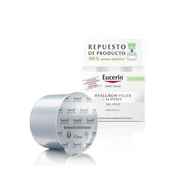 Eucerin Hyaluron Filler Day Dry Skin SPF15 Refill Unisex, 50 ml