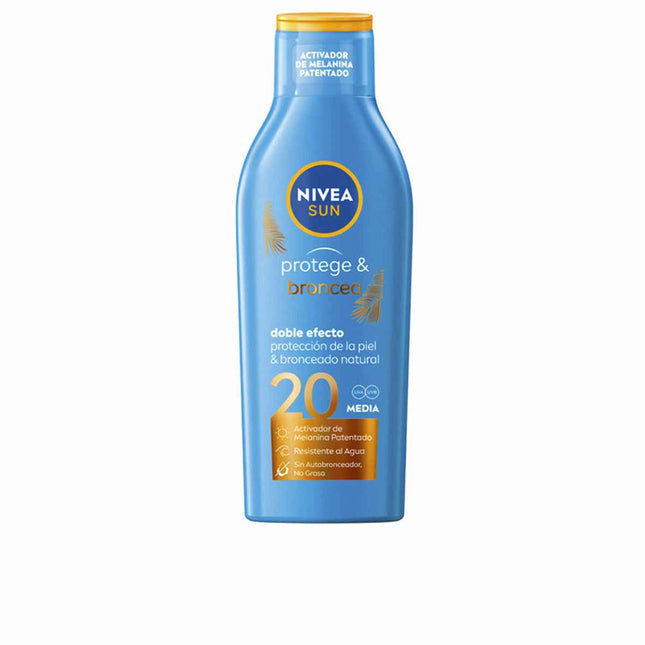 Nivea Sun Protege y Broncea Leche Spf20 Unisex, 200 ml