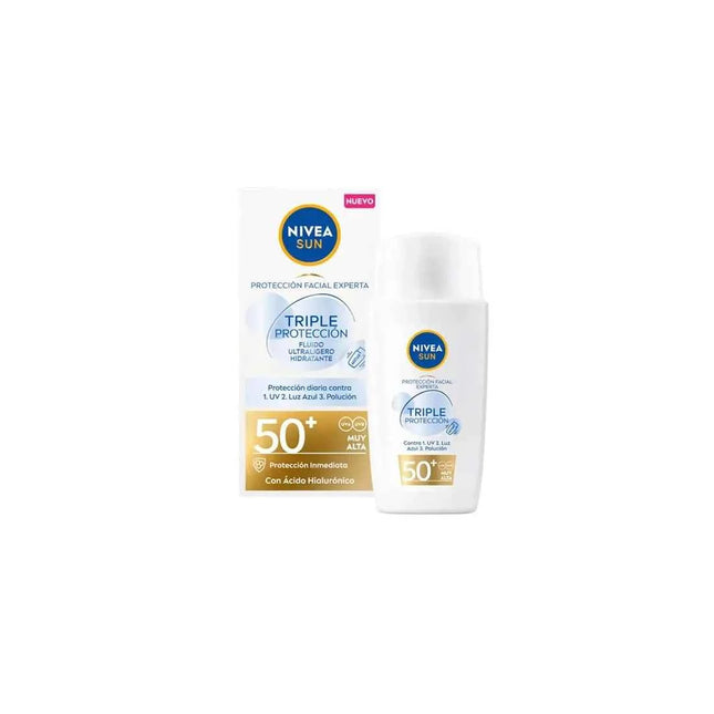 Nivea Sun Triple Proteccion Fluido Ultraligero Facial Spf50 Unisex, 40 ml