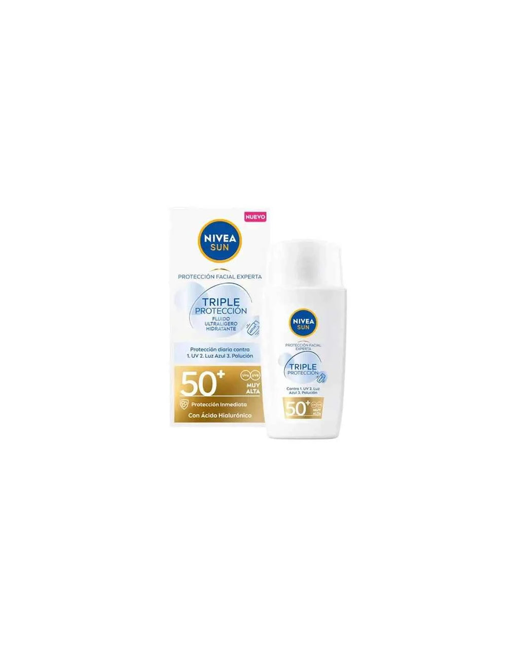 Nivea Sun Triple Proteccion Fluido Ultraligero Facial Spf50 Unisex, 40 ml