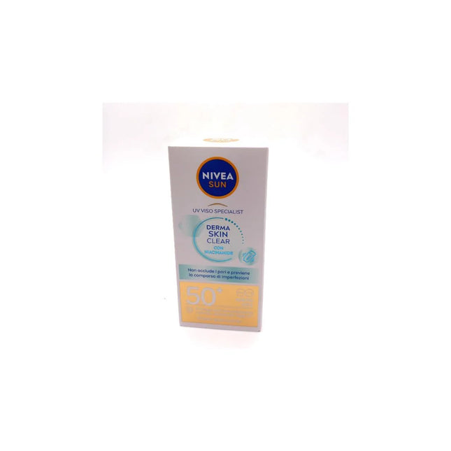 Nivea Sun Facial Uv Crema Solar Niacinamide Piel Clara Sfp50 Unisex, 40 ml