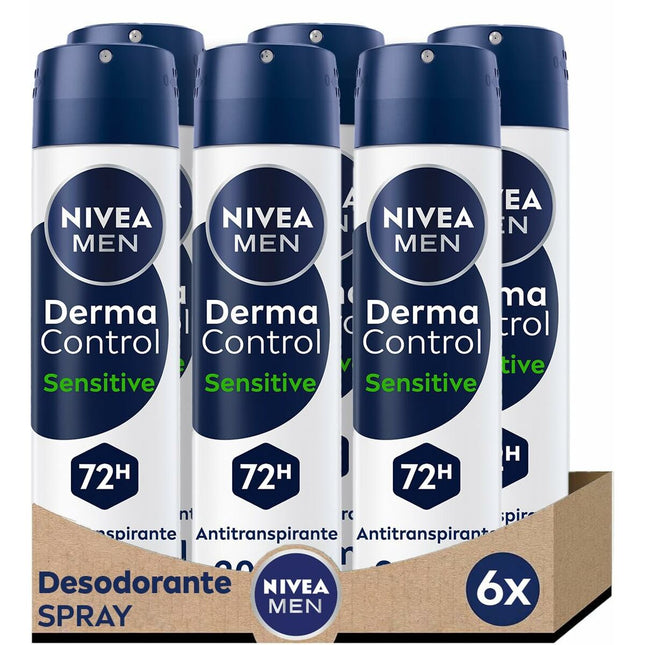 Nivea Derma Control Sensitive Desodorante – Spray Unisex, 200 ml