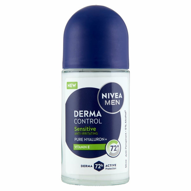 Nivea Derma Control Sensitive Desodorante Roll-On Unisex, 50 ml
