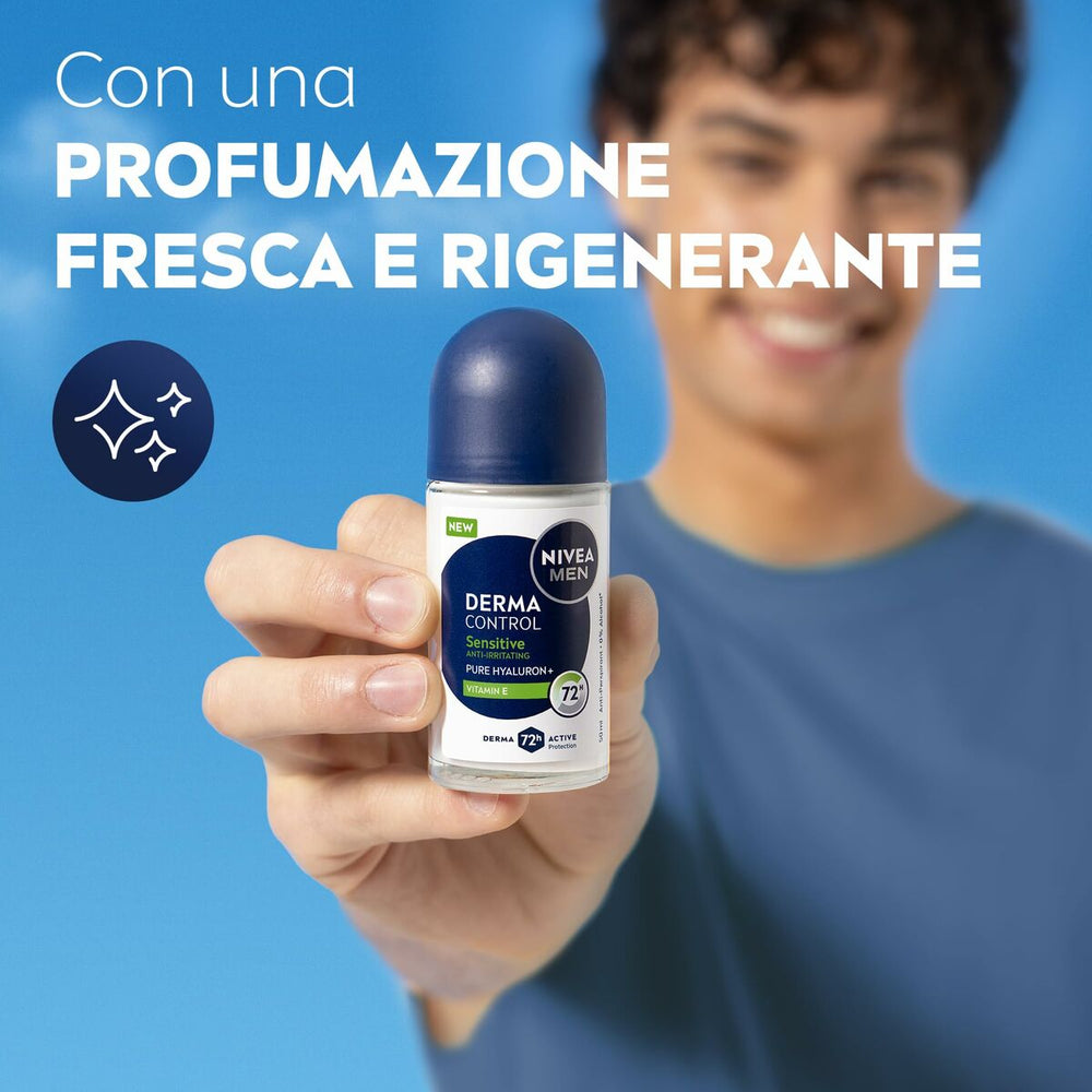 Nivea Derma Control Sensitive Desodorante Roll-On Unisex, 50 ml