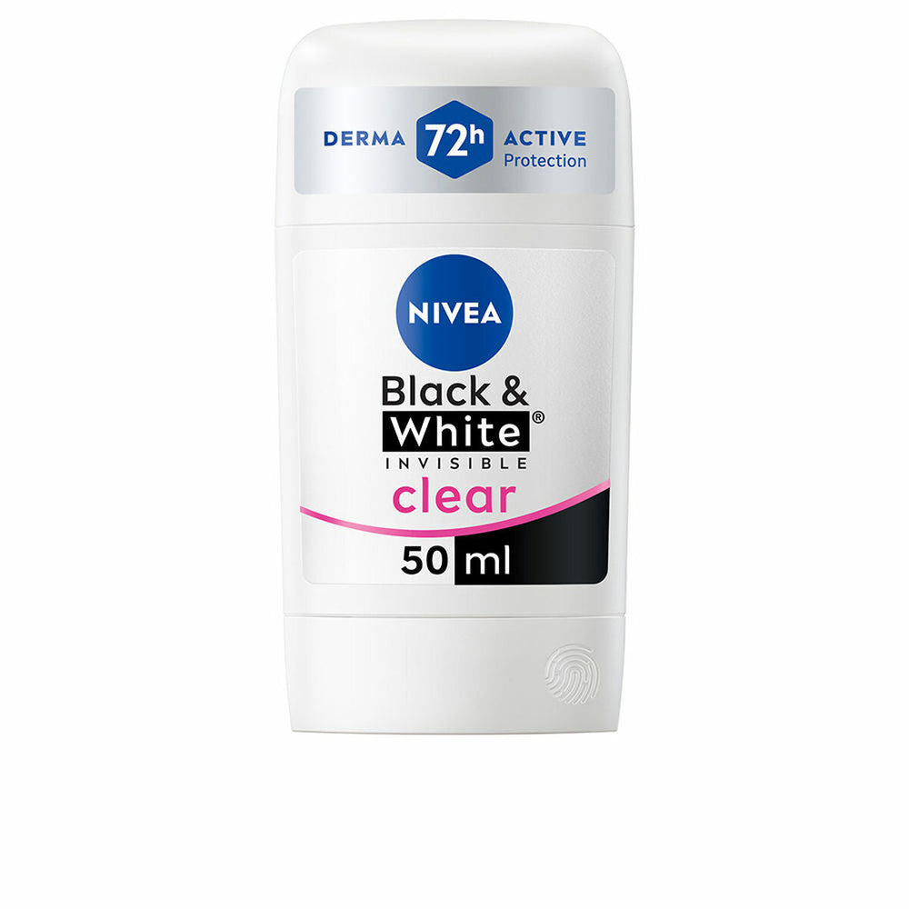 Nivea Black y White Invisible Desodorante Stick Unisex, 50 ml