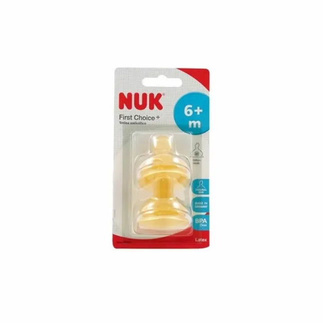 NUK Wide Teat Fc 6-18m Latex Bi 2 Uts