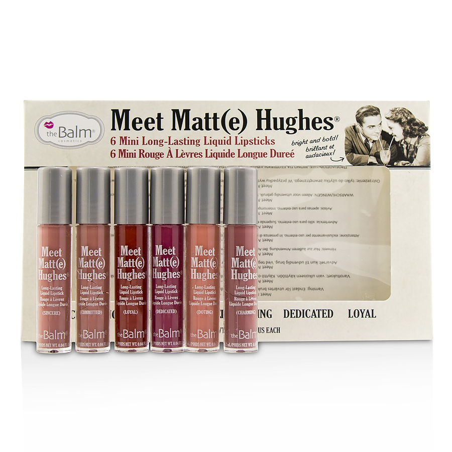 Thebalm Meet Matt(E) Hughes 6 Mini Long Lasting Liquid Lipsticks Kit 1.2ml/0.04oz