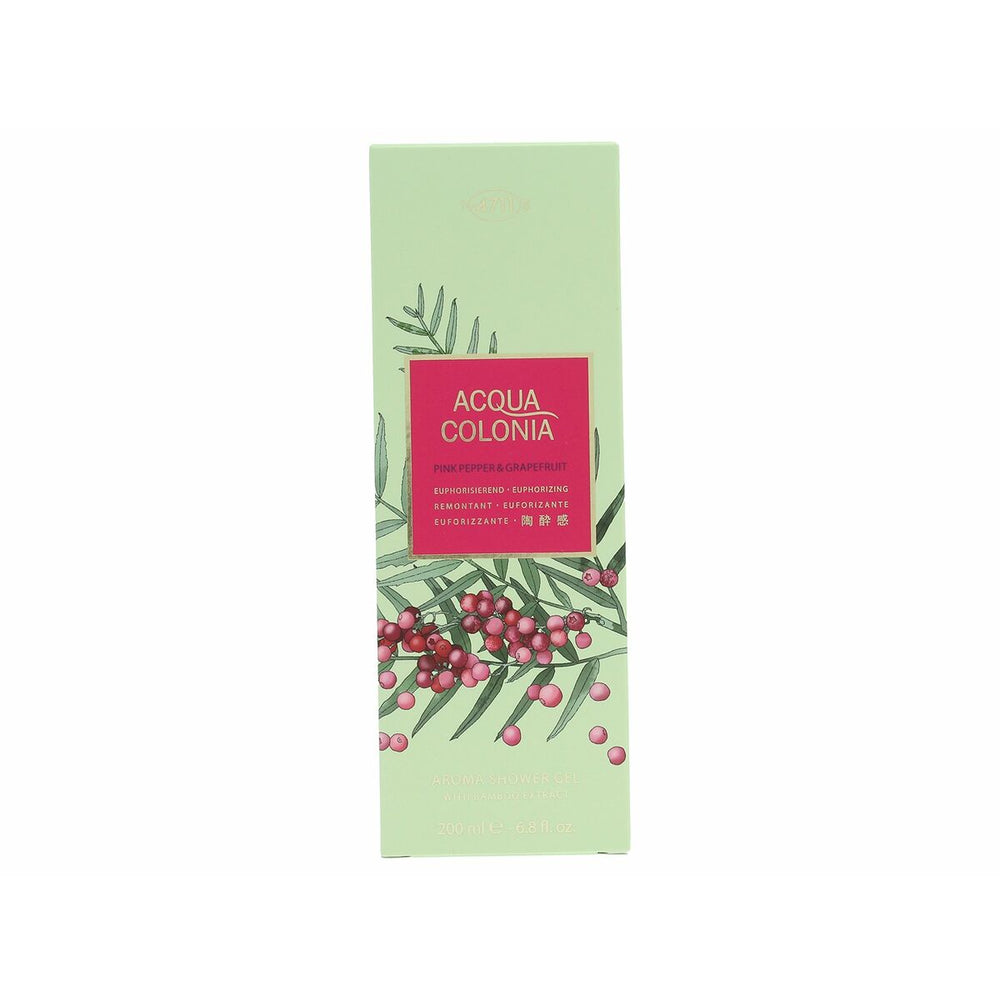 Mäurer & Wirtz 4711 Acqua Colonia Pink Pepper & Grapefruit – Shower Gel for Unisex, 200 ml