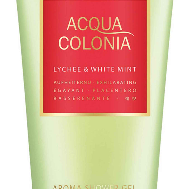 4711 Acqua Colonia Lychee & White Mint Moisturizing – Shower Gel for Women, Body, All Skin Types, 200 ml