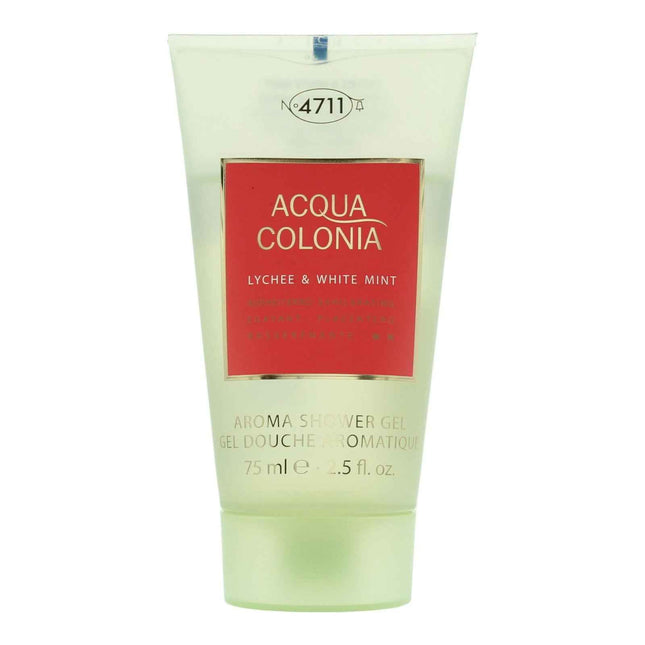 4711 Acqua Colonia Lychee & White Mint Moisturizing – Shower Gel for Women, Body, All Skin Types, 75 ml