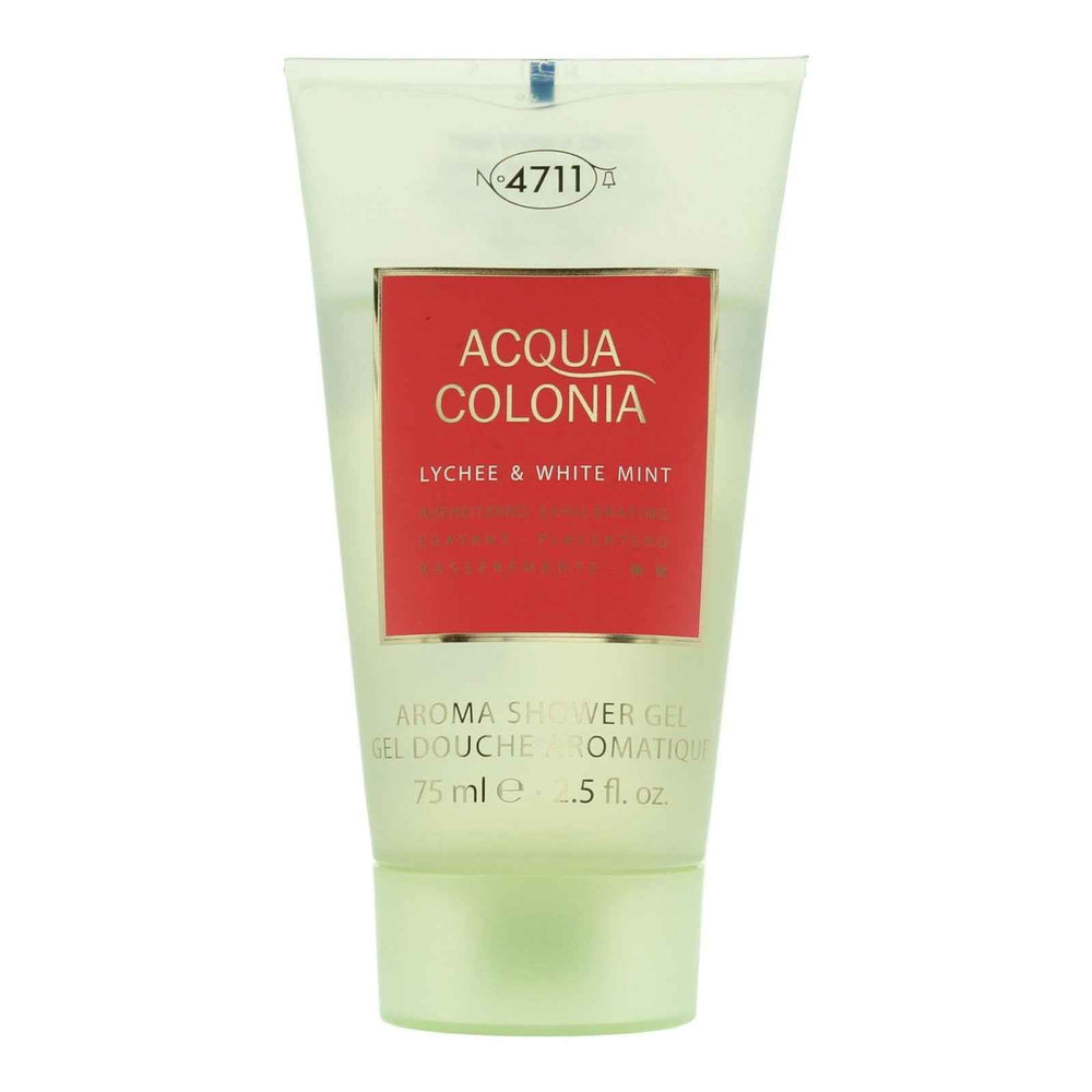 4711 Acqua Colonia Lychee & White Mint Moisturizing – Shower Gel for Women, Body, All Skin Types, 75 ml