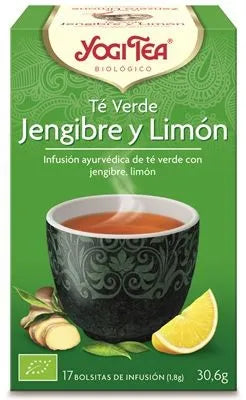 YOGI TEA Te Verde Jengibre y Limon, 17 X 1,8 g