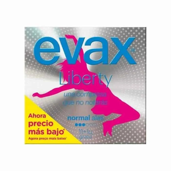 EVAX Liberty Normal With Wings Sanitary Towels, 12 Units