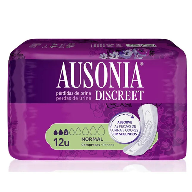 Ausonia Discreet Sanitary Towels Normal Urinary Incontinence, 12 Units