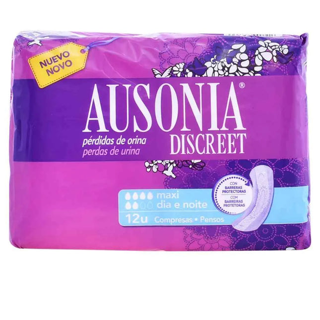 Ausonia Discreet Maxi Sanitary Towels, 12 Units