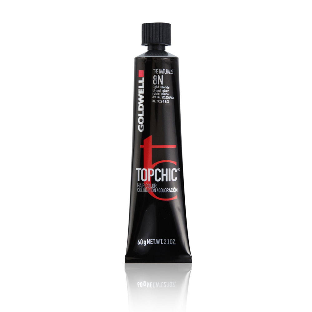 Goldwell TopChic – Permanent Hair Dye for Women, 8N Light Blonde, 60 ml