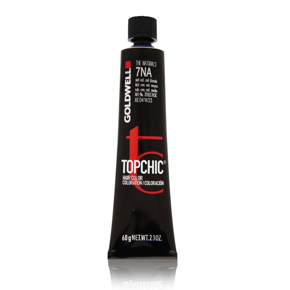Goldwell TopChic – Permanent Hair Dye for Women, 7NA Middle Natural Ash Blonde, 60 ml