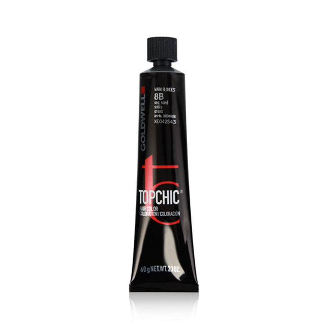 Goldwell TopChic – Permanent Hair Dye for Women, 8B Light Blonde Beige, 60 ml