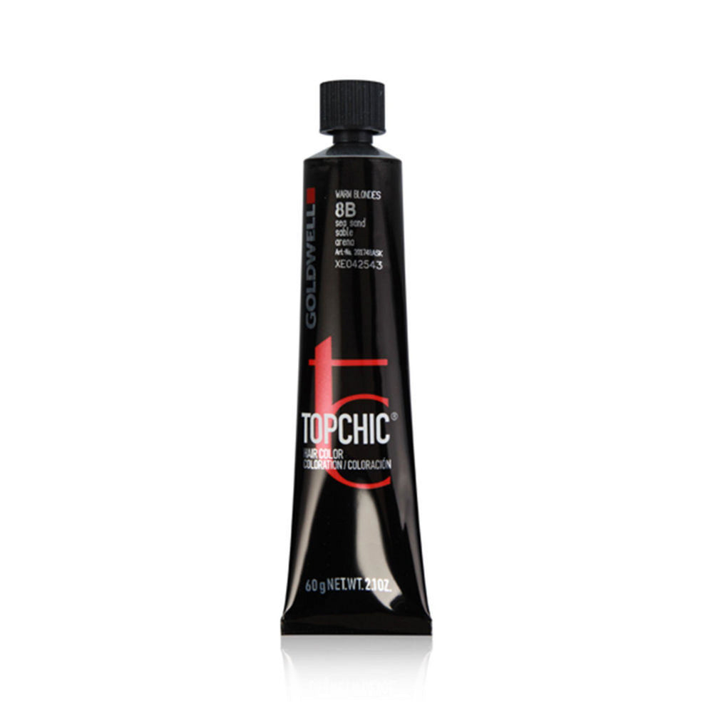 Goldwell TopChic – Permanent Hair Dye for Women, 8B Light Blonde Beige, 60 ml