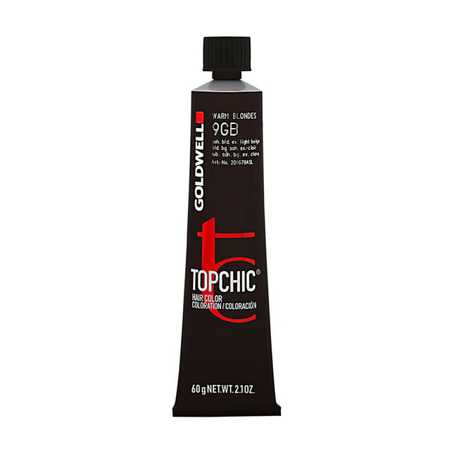Goldwell TopChic – Permanent Hair Dye for Women, 9GB Sahara Blonde Extra Light Beige, 60 ml