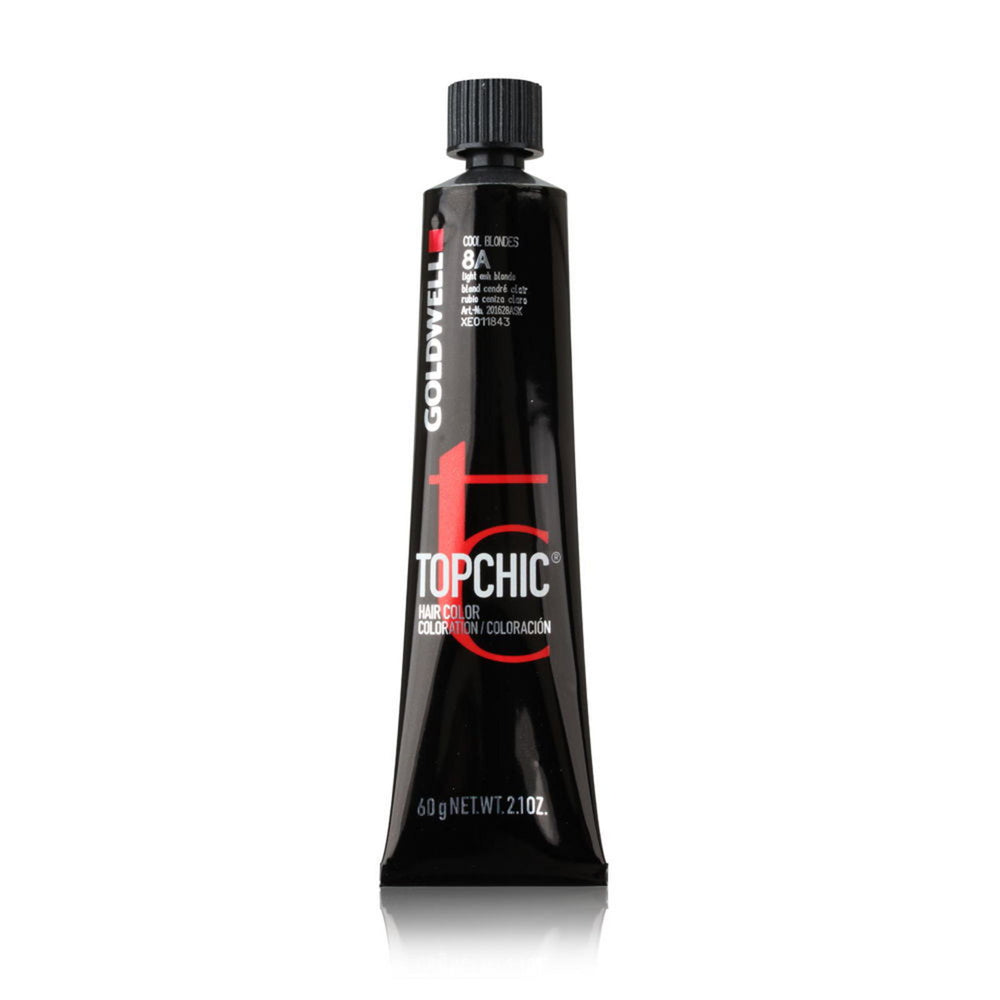Goldwell TopChic – Permanent Hair Dye for Women, 8A Light Ash Blonde, 60 ml
