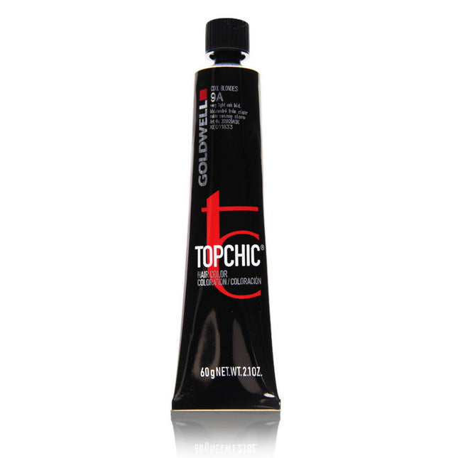 Goldwell TopChic – Permanent Hair Dye for Women, 9A Very Light Ash Blonde, 60 ml