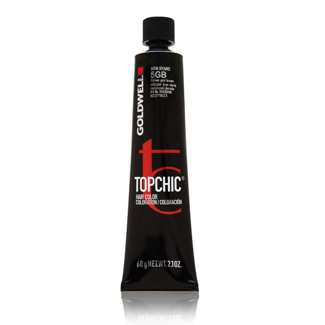 Goldwell Top Chic – Permanent Hair Dye for Women, 5GB Light Brown Gold, 60 ml