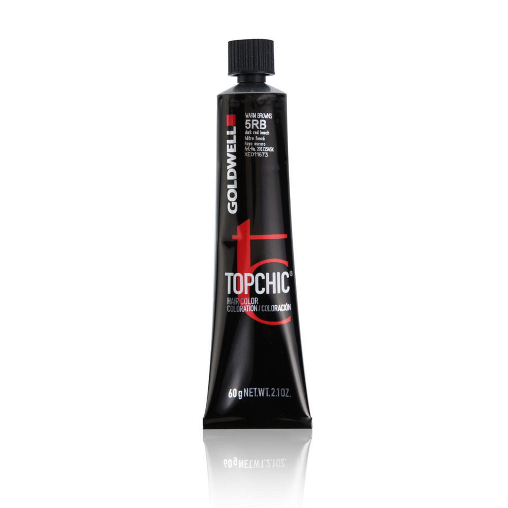 Goldwell TopChic – Permanent Hair Dye for Women, 5RB Dark Red Beech, 60 ml
