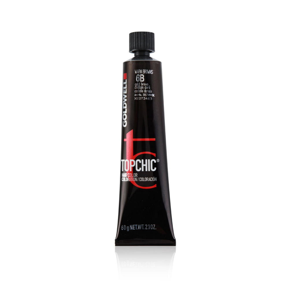 Goldwell TopChic – Permanent Hair Dye for Women, 6B Gold Brown, 60 ml