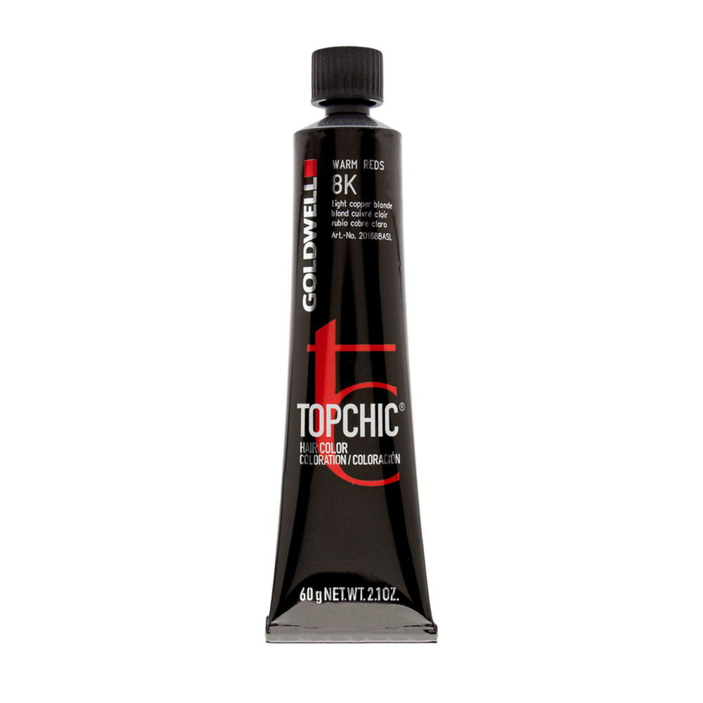 Goldwell TopChic – Permanent Hair Dye for Women, 8K Light Blonde Copper, 60 ml