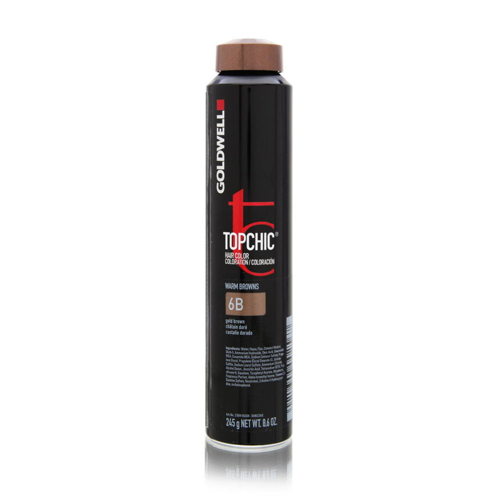 Goldwell TopChic – Permanent Hair Dye for Women, 6B Gold Brown, 250 ml