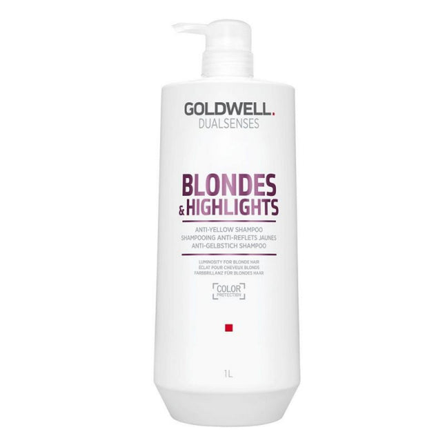 Goldwell Dualsenses Blondes & Highlights – Post Colour Shampoo for Women, Anti-Yellow, 1000 ml