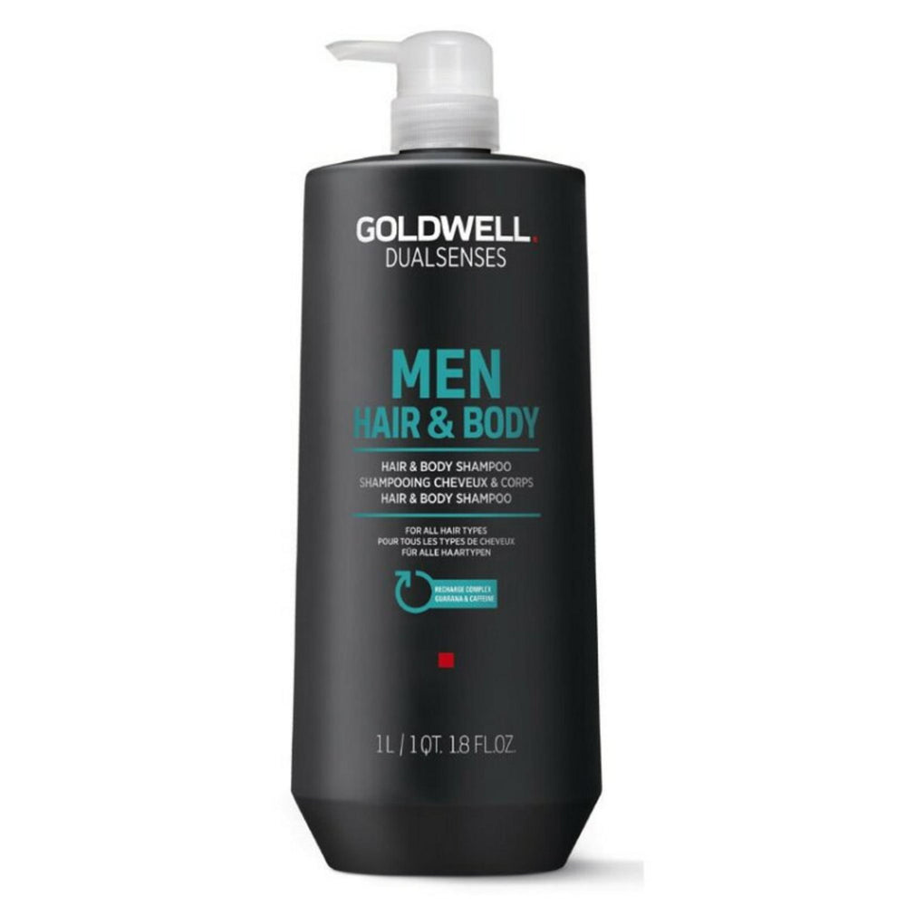 Goldwell Dualsenses Men Aromatic – Shower Gel & Shampoo 2-in-1 for Men, 1000 ml