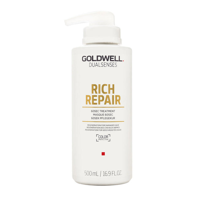 Goldwell Dualsenses Rich Repair – Hair Treatment Cream Mask for Women, 60 Sec Treatment, 500 ml