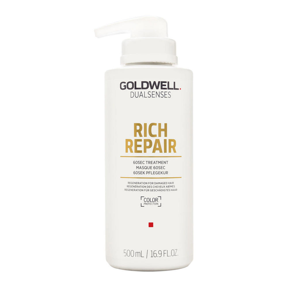 Goldwell Dualsenses Rich Repair – Hair Treatment Cream Mask for Women, 60 Sec Treatment, 500 ml