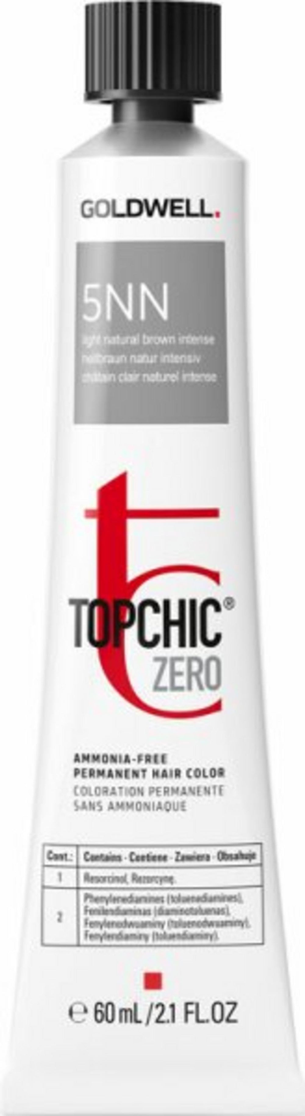 Goldwell TopChic Zero – Permanent Hair Dye for Women, 5NN Light Brown Extra, 60 ml
