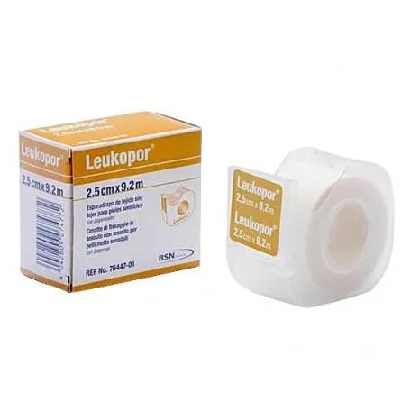 BSN Medical Leukopor Esparadrapo De Tejido Pieles Sensibles 9,2 M X 2,5 Cm 1 Unidad Bsn Medical