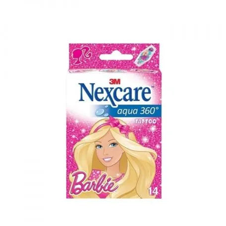 Nexcare Barbie Aqua 360 Tattoo 14 Units Nexcare