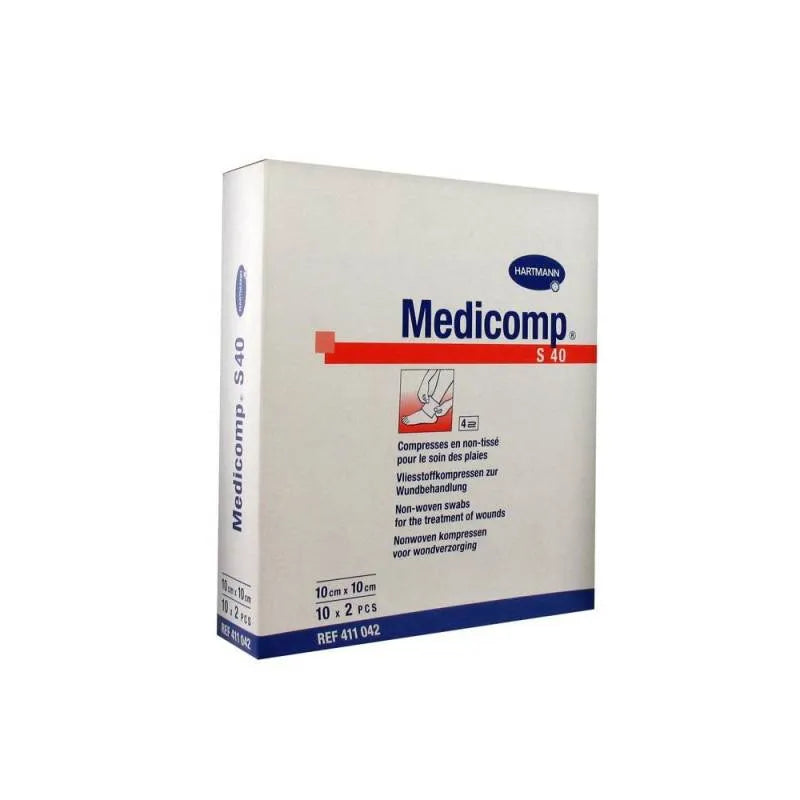 Hartmann Medicomp Sterile Gauze 10x10cm 10x, 2 Units
