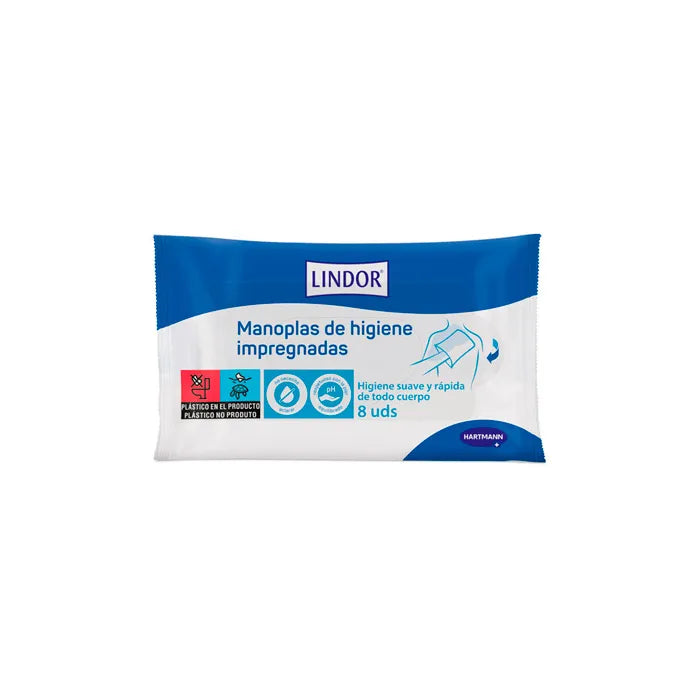 Hartmann Lindor Impregnated Hygiene Mittens, 8 Units