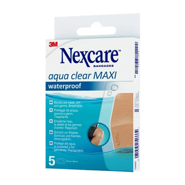 Nexcare Aqua Clear Maxi Waterpoof, 5 Units