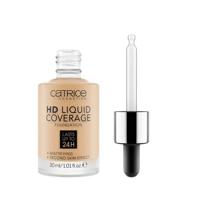 Catrice Hd Liquid Coverage – Foundation Lasts Up Tp 24h 036 Hazelnut Unisex, 30 ml