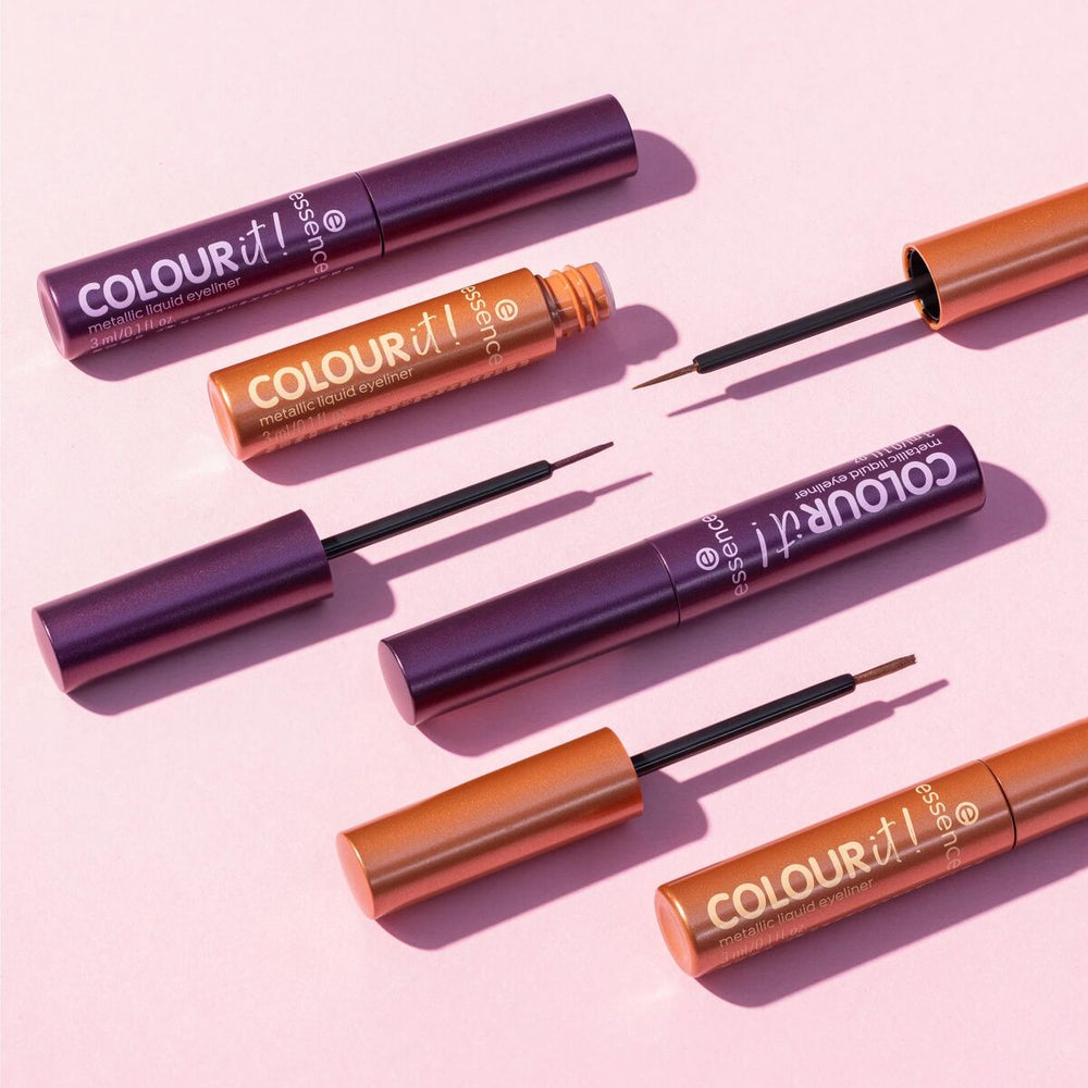 Essence Cosmetics Colour It! Eyeliner Líquido Metálico 02-Dark Cherry Unisex, 3 ml