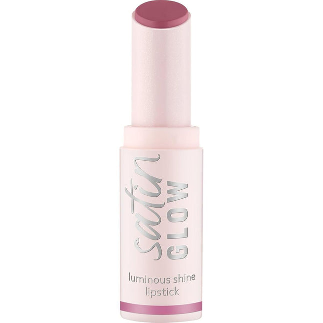 Essence Cosmetics Satin Glow Barra De Labios Brillo Luminoso 04-Let's Get Mauvin Unisex, 3,5 g